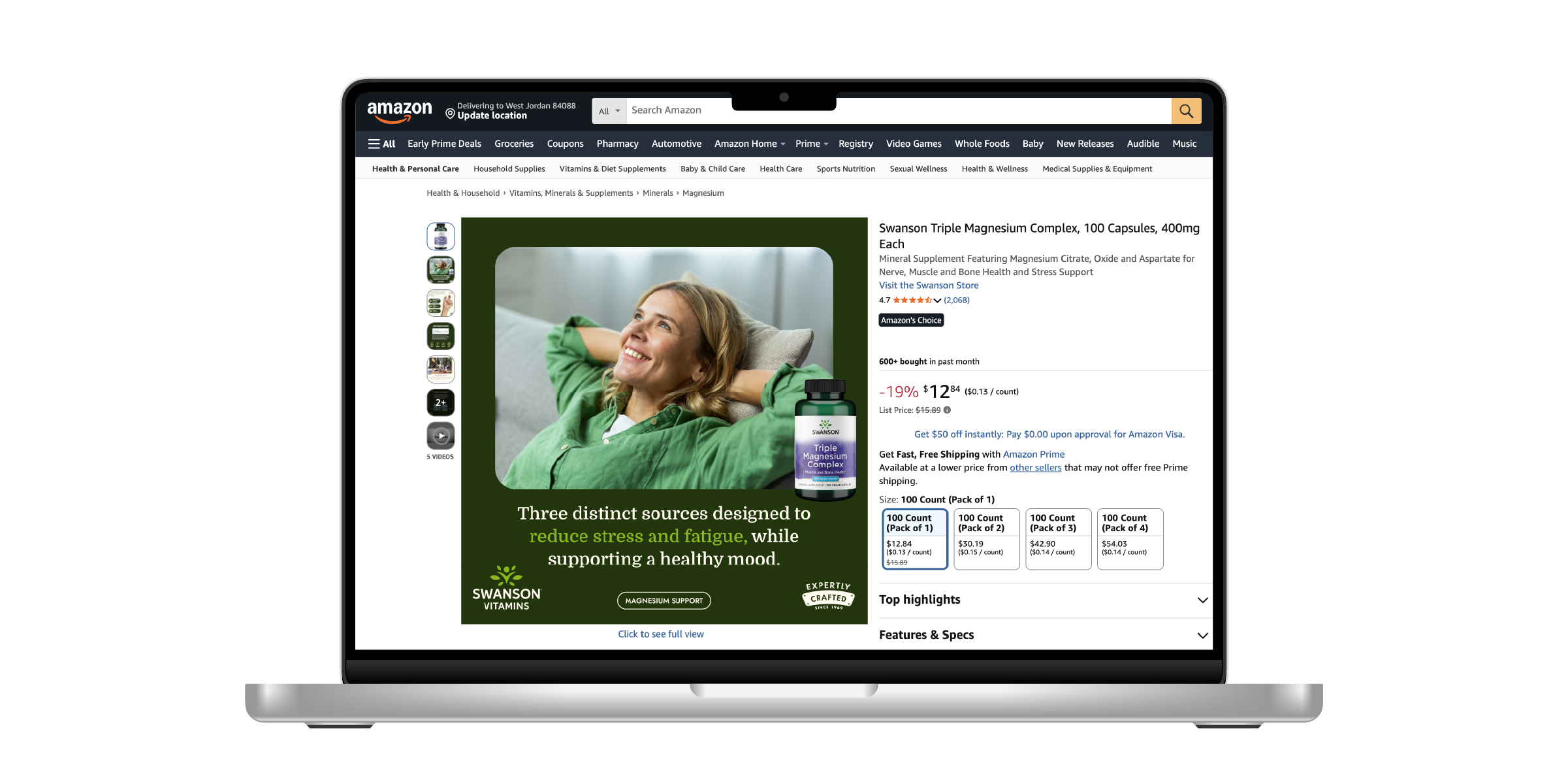 Swanson — Amazon listing